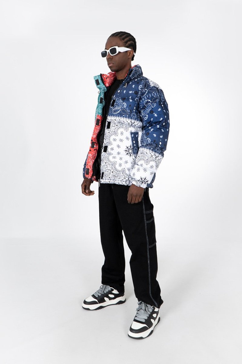 Paisley Block Herren Puffer Jacket NF0502KS - StreetwearSociety - Inspired by the Streets, Driven by Culture