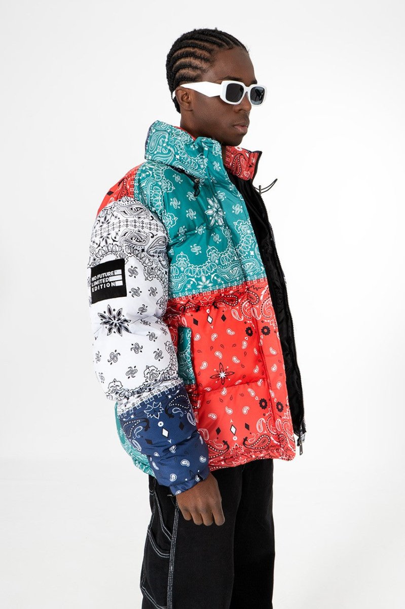 Paisley Block Herren Puffer Jacket NF0502KS - StreetwearSociety - Inspired by the Streets, Driven by Culture