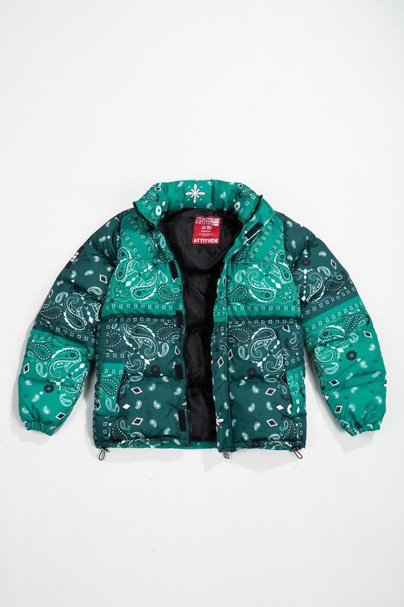 Urban Paisley Herren Puffer Jacket NF0503YS - StreetwearSociety - Inspired by the Streets, Driven by Culture