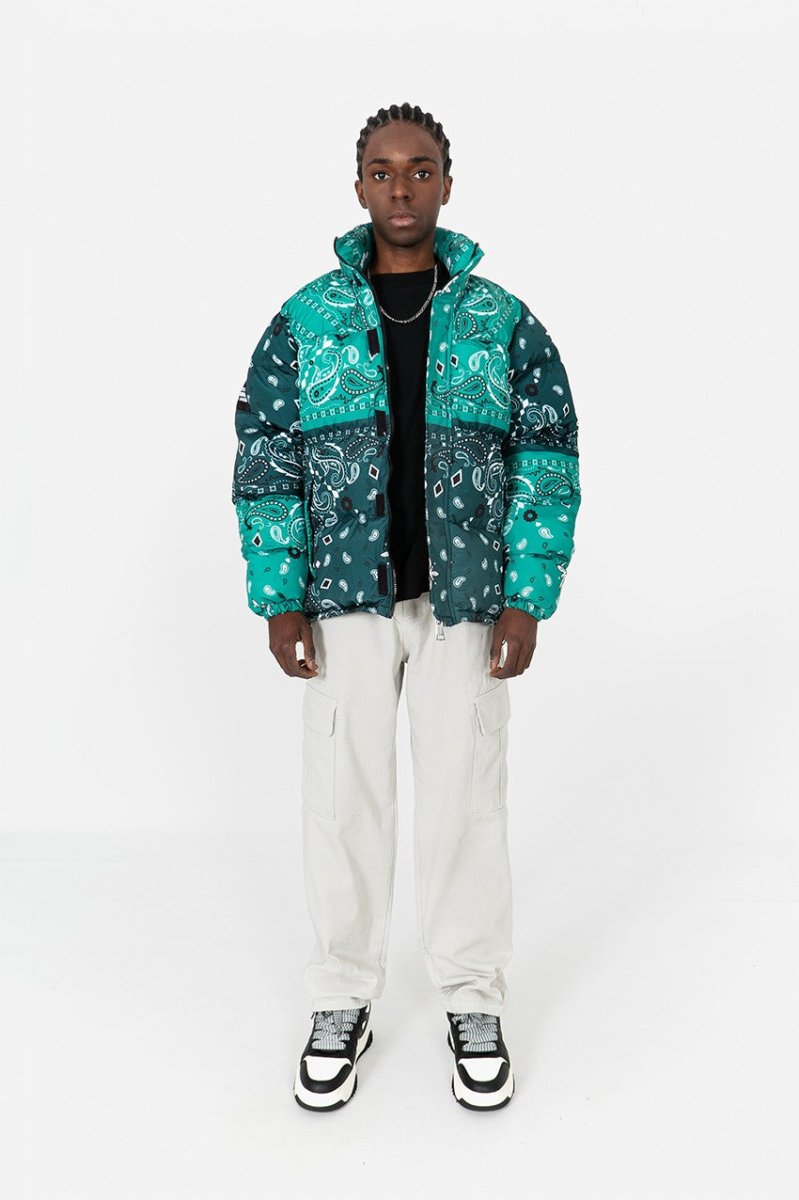 Urban Paisley Herren Puffer Jacket NF0503YS - StreetwearSociety - Inspired by the Streets, Driven by Culture